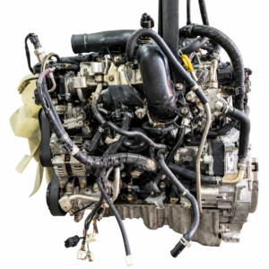 Isolated Used Engine Assembly Isuzu RZ4E 1.9L Turbo Diesel Engine for Sale in UAE